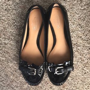 Coach patent leather loafers